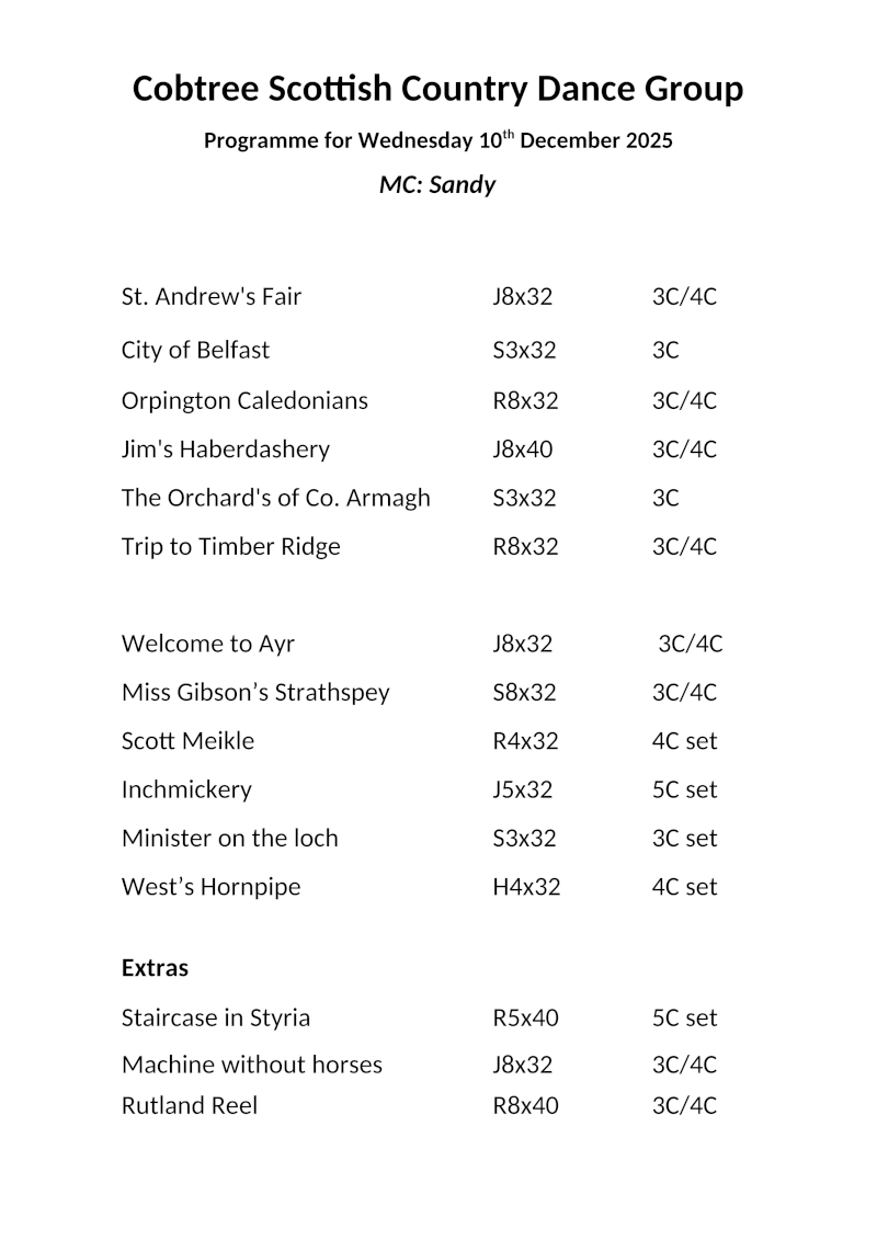 Programme 10th December 2025