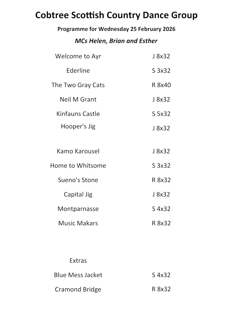 Programme 25th February 2026