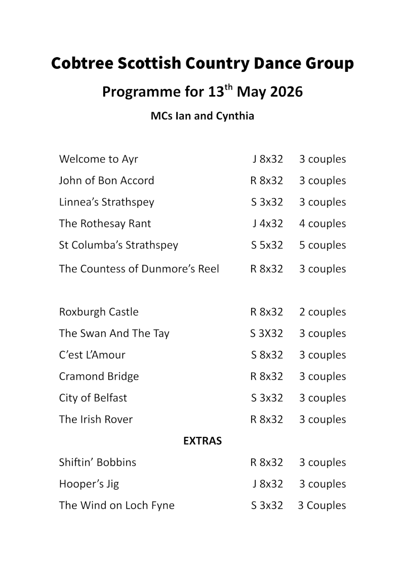 Programme 13th May 2026