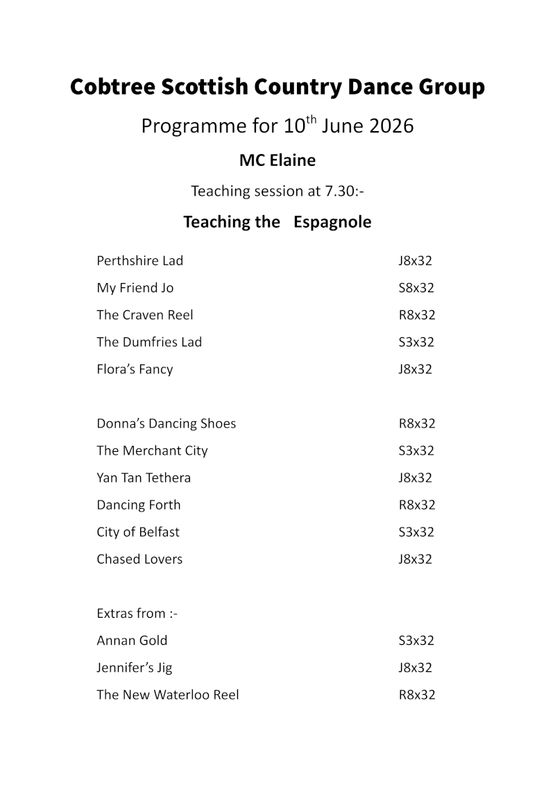 Programme 10th June 2026