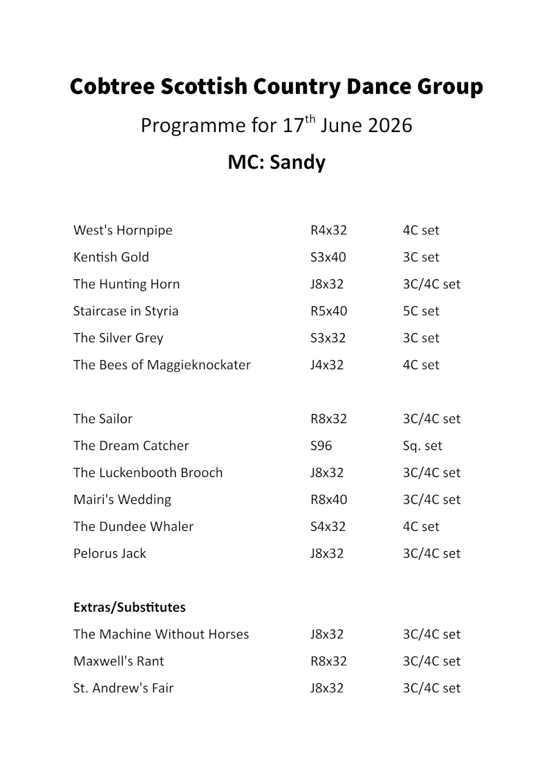 Programme 17th June 2026