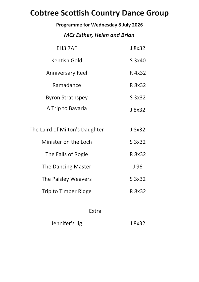 Programme 8th July 2026